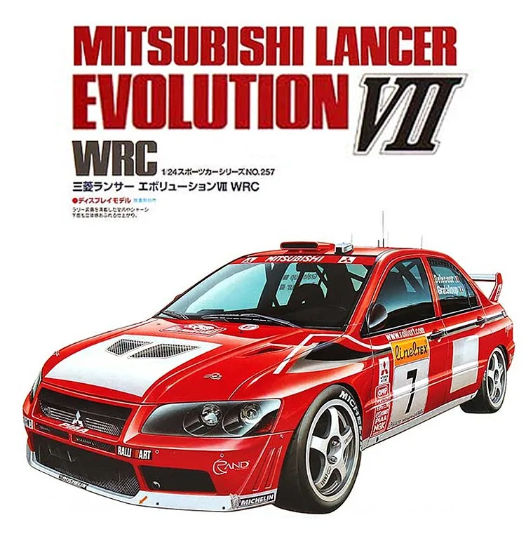 

Сборная модель автомобиля 1/24 Mitsubishi Lancer Evolution onvii 7-го поколения, игрушечная пластиковая сборка, набор строительных моделей 24257