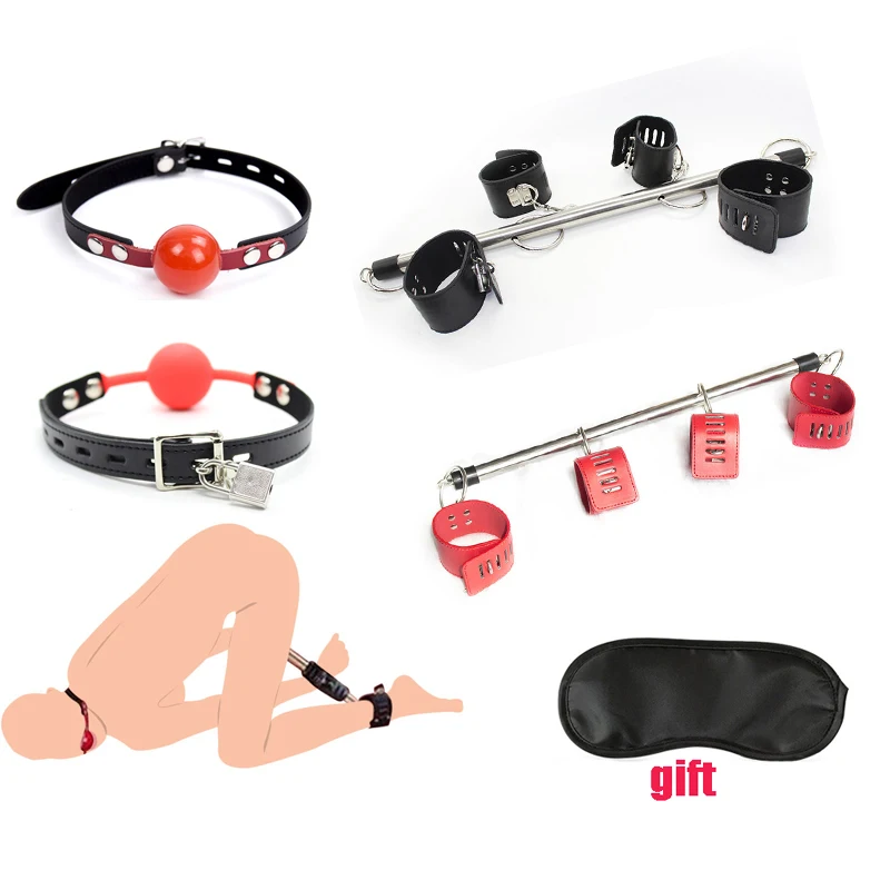 Наручники и манжеты для БДСМ силиконовый кляп рта маска глаз удерживающее