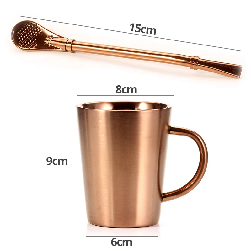 Кружки и соломинки для кофе пива чая из нержавеющей стали 304 12 унций с двойной