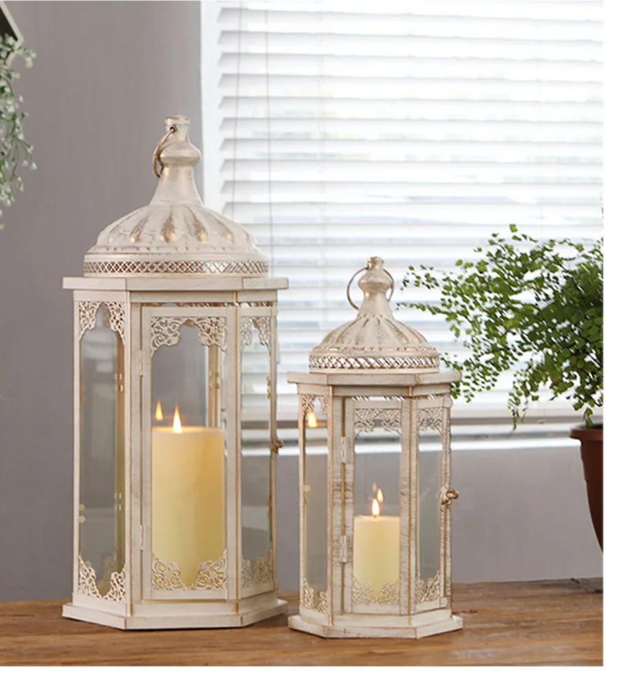 Европейские подсвечники золотой стеклянный подсвечник скандинавский для