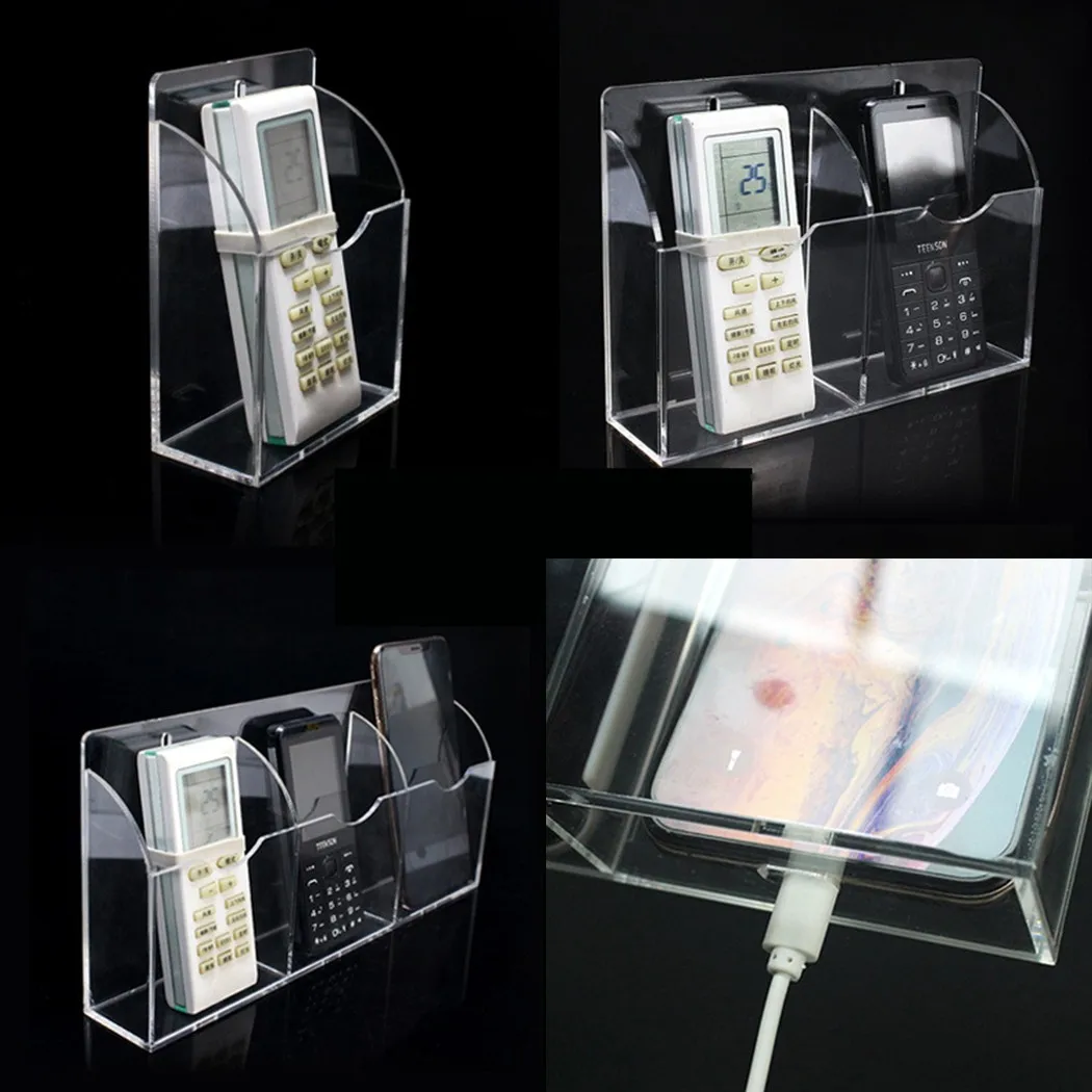 

Acrylic Remote Control Stand Organizer Box Stand Storage TV Remote Control Holder