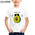 Симпатичная Детская футболка с коротким рукавом, авокадо, веганский стиль, Повседневная футболка, Harajuku Ullzang, модный топ, футболка для девочек и мальчиков