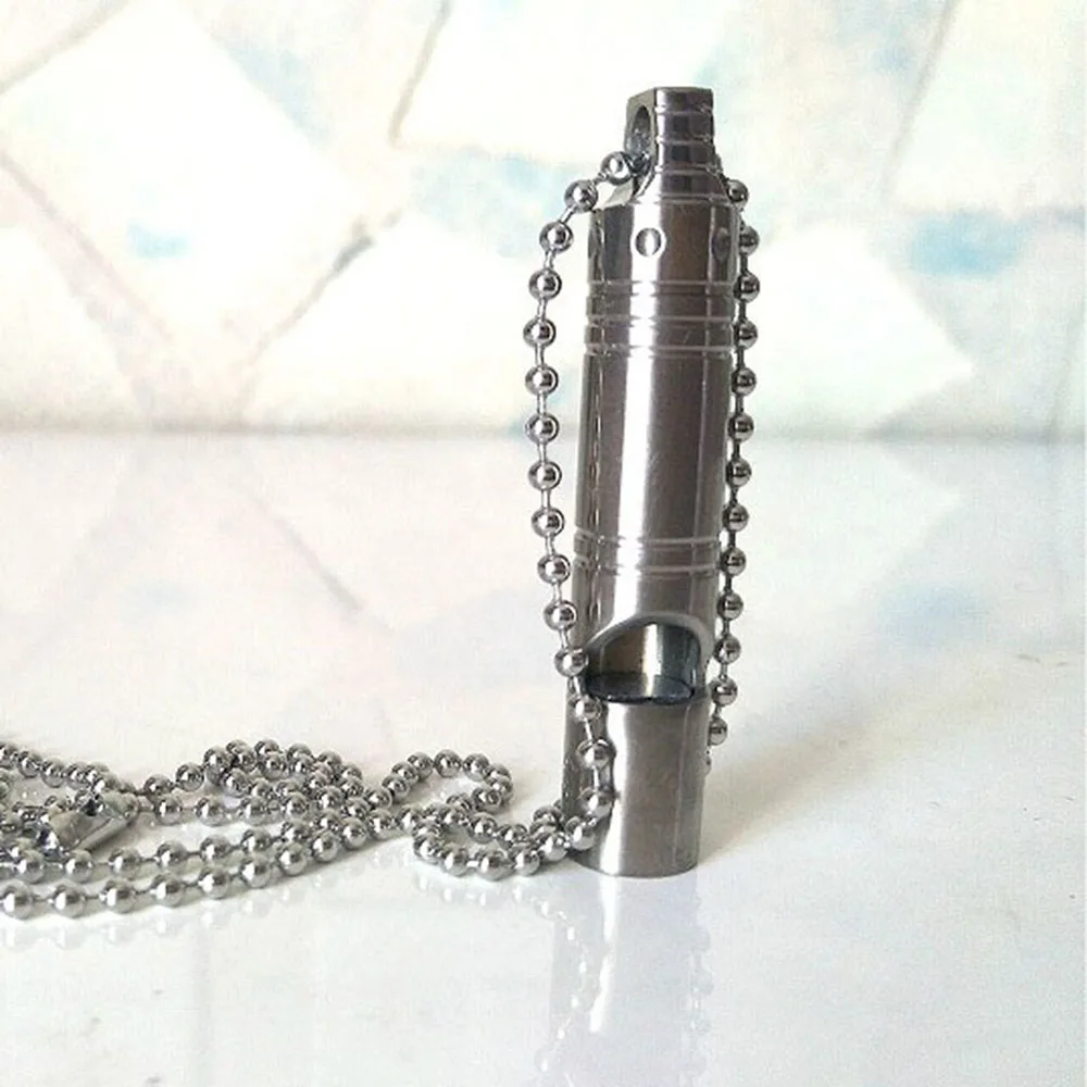 

Outdoor Titanium Whistle Emergency Survival Whistle Mini Keychain Camping Hiking Tools