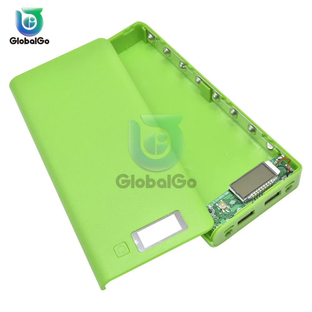 

5V Dual USB 8*18650 Power Bank Battery Box Mobile Phone Charger DIY Shell Case For phone 5V 2.1A/5V 1A USB Battery Holder Case