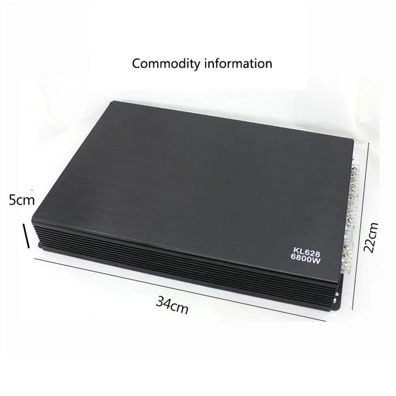 

12V 6800W High Power Amplifier Car o Four Way Power Amplifier KL628 4-Channel Car Power Amplifier