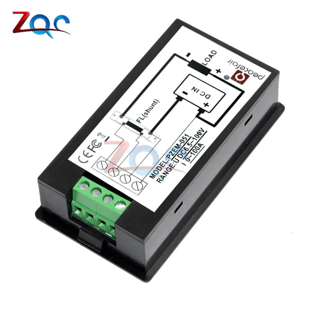 DC 6 5 100 в 0 50A цифровой ЖК дисплей Вольтметр Амперметр Wattmeter измеритель мощности с