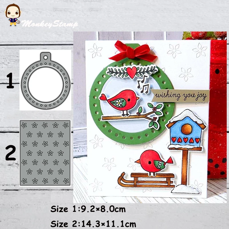 Кольцо с обезьяной этикеткой дырками и цветком металлические резные штампы для