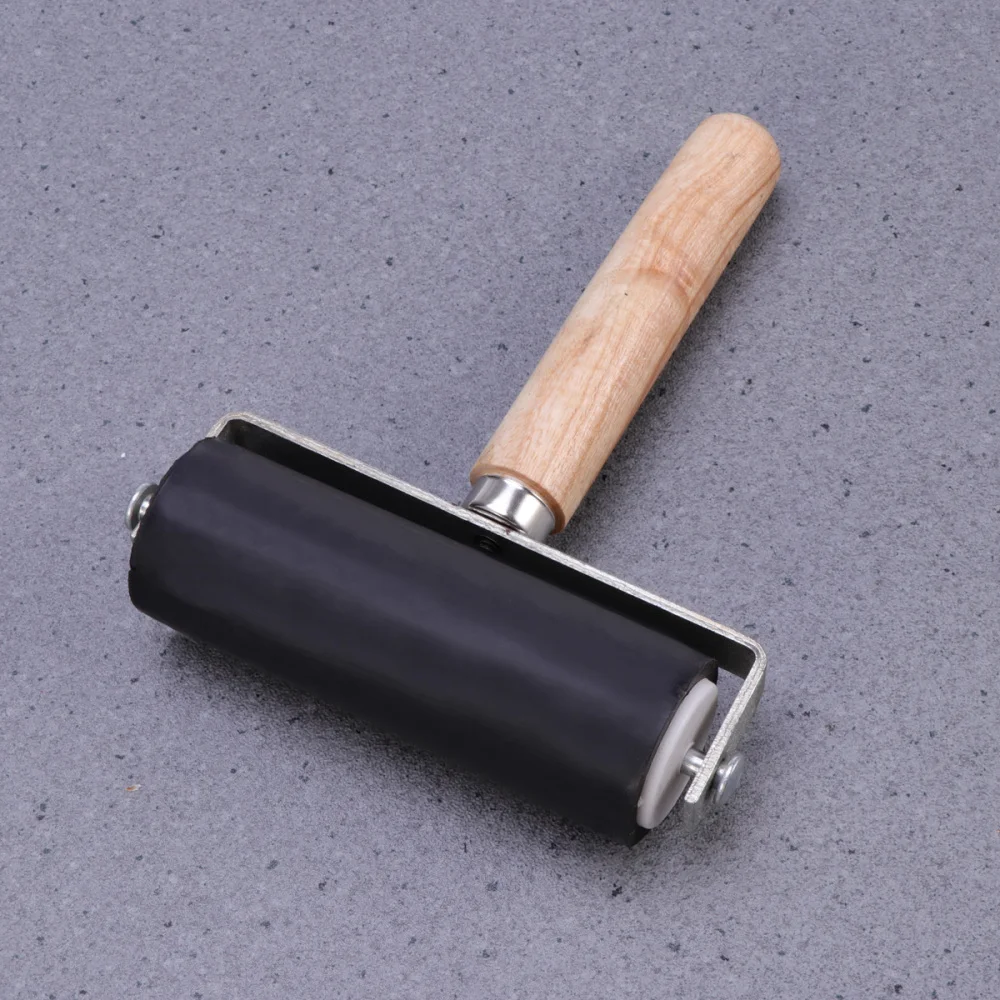 

Soft Rubber Roller Brayer Printmaking Craft Projects Ink and Stamping Tools (Black)