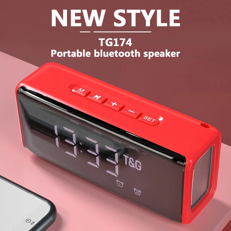 

Subwoofer Music Wireless Column Loudspeaker outdoor Sound Bluetooth Speaker Desktop System Alarm Clock Function Player Center FM