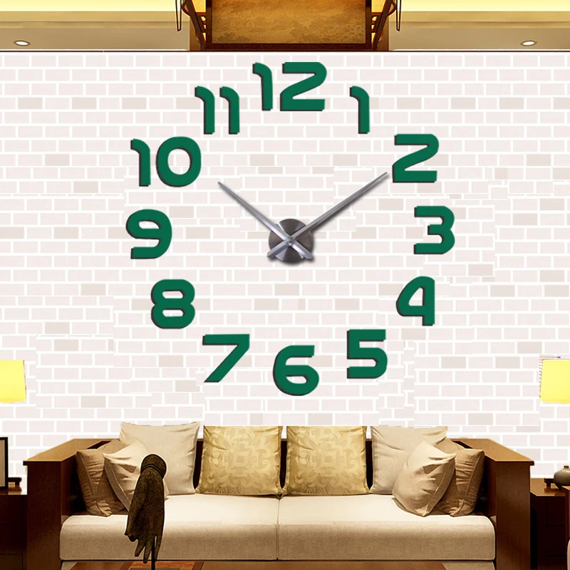 Современный Дизайн Акриловые 3D бескаркасные настенные часы Horloge бесшумные