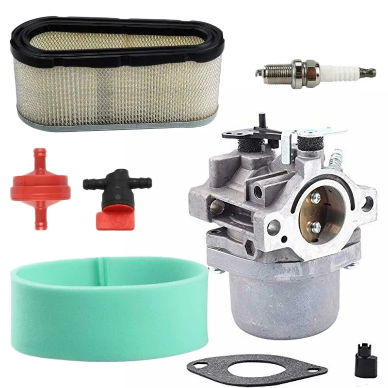 

Carburetor Gasket Air Filter Fuel Filter Spark Plug Shut-off Valve Assembly For Riding Mower 12.5 Hp LMT 5-4993 Walbro Murray