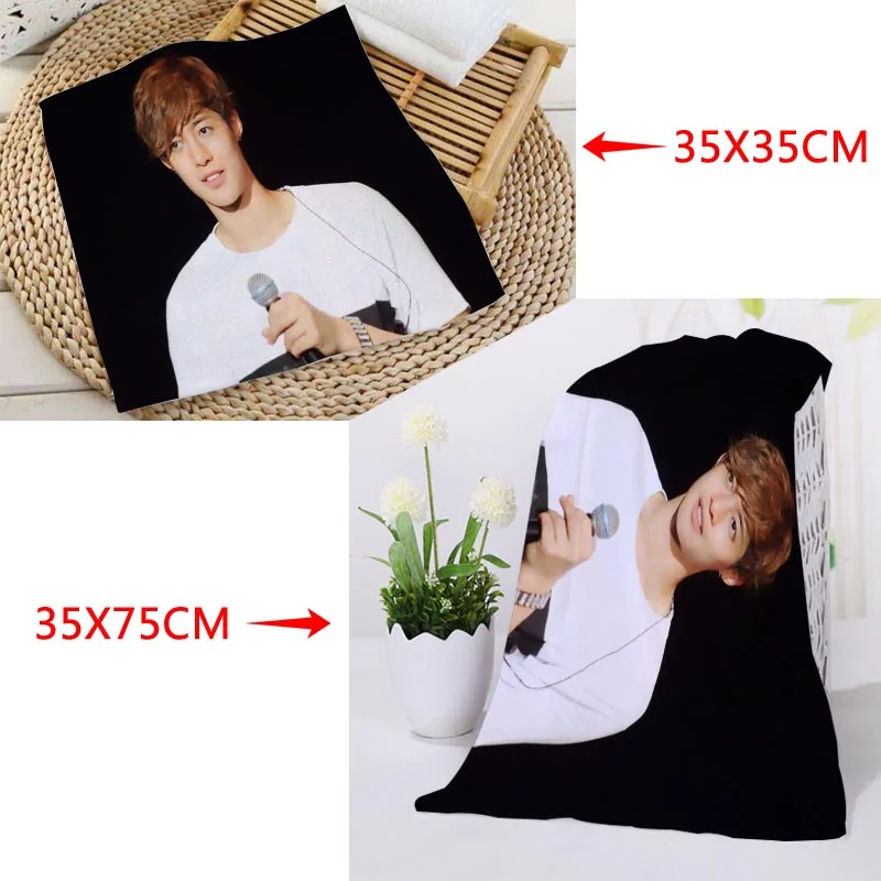 Полотенца 35x35 см 35x75 под заказ квадратные полотенца с принтом KPOP Kim Hyun Joong