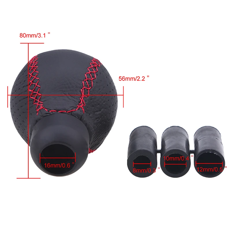 Posbay кожаная красная прошитая ручка переключения рулевого механизма автомобиля