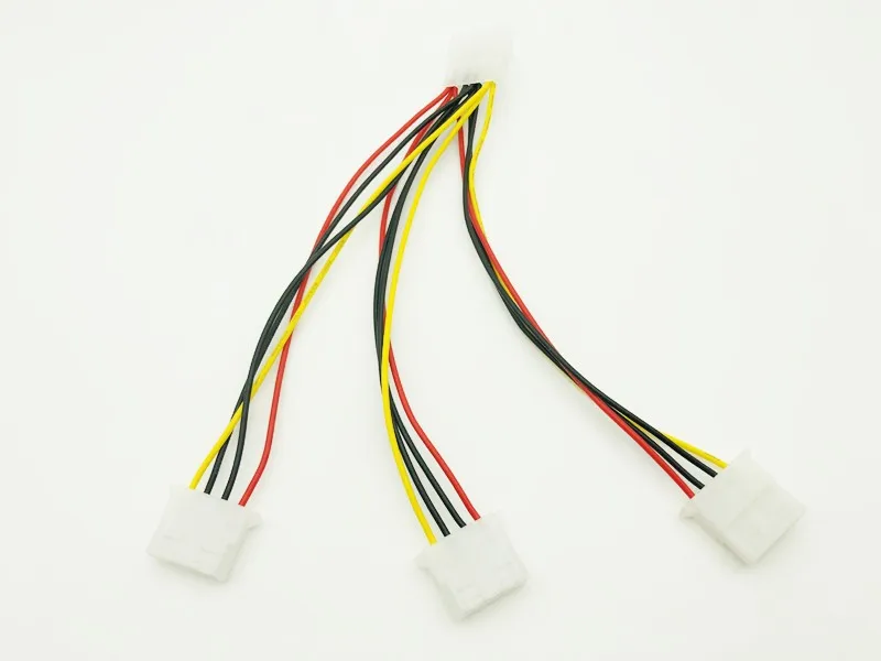 Высококачественные 4Pin IDE Кабели питания Molex папа на 3 порта мама блок сплиттер