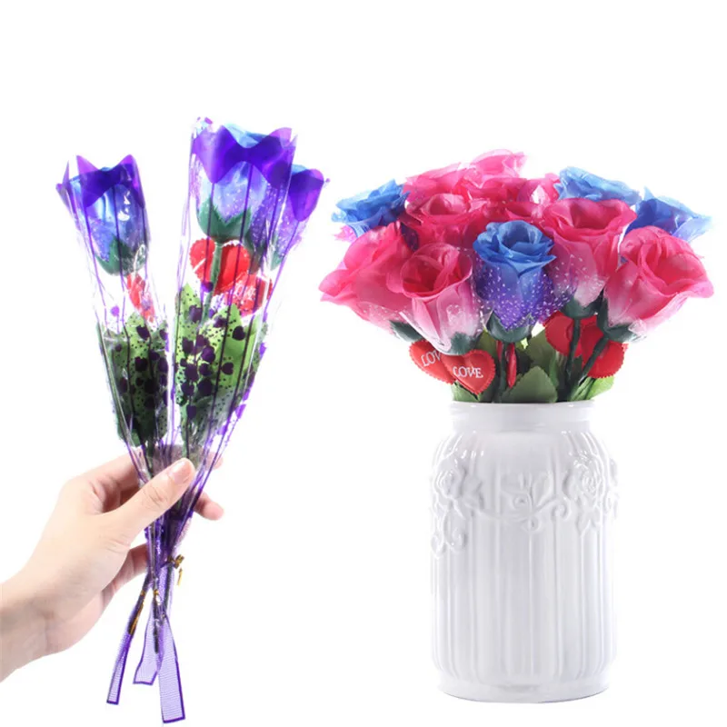 1 шт. светящаяся Роза имитация светящейся пластиковой розы лучший подарок на день