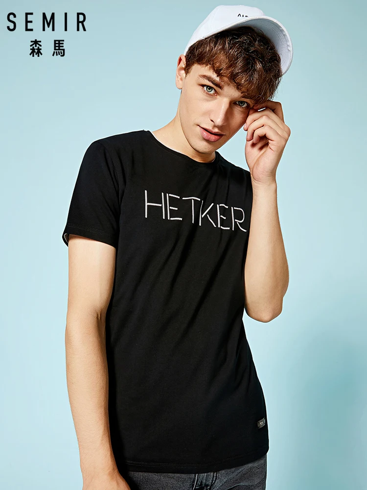 Мужская футболка с коротким рукавом SEMIR летняя размера плюс 2019|Мужские футболки| |