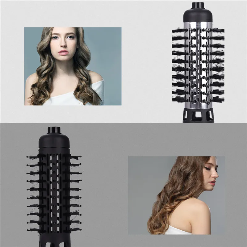 

2 In 1 Rotating Brush Hair Dryer Hot Air Styler Comb Curling Iron Roller Styling Brush Blow With Nozzles 2 Speed 3 Heat Setting