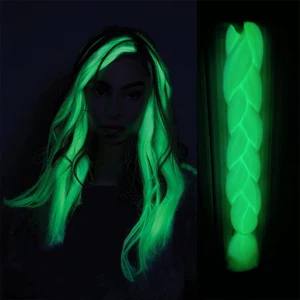 Синтетические косы YxCheris, светящиеся в темноте, 24 дюйма, 100 г