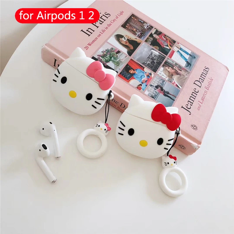 Для Apple Airpods чехол силиконовые милые аксессуары для мультяшных Airpods 2 Наушники коробка Беспроводная bluetooth-гарнитура защитный чехол