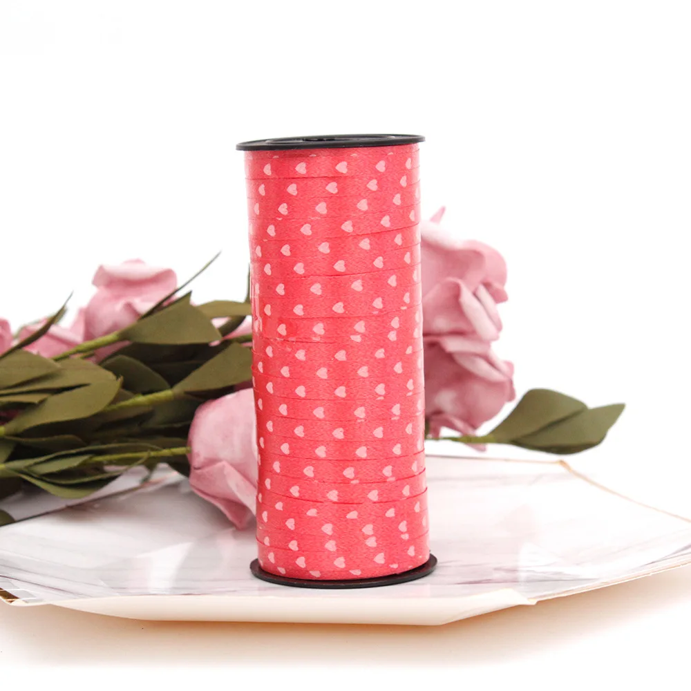 100 ярдов/рулон 5 мм цветная печатная лента для сердца свадебной вечеринки декор DIY