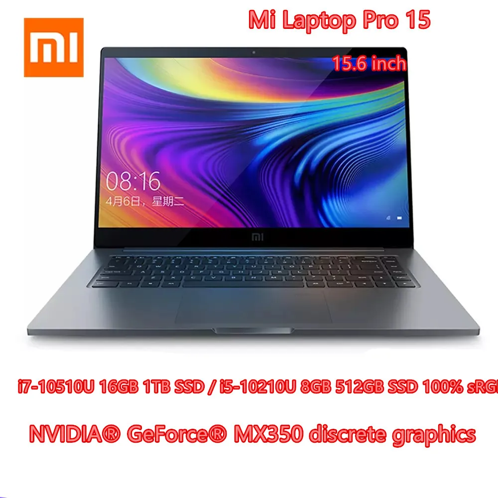 Ноутбук Xiaomi Mi Laptop 15 6 &quotPro 2020 обновленный ноутбук MX350 Intel i7 10510U 16 ГБ 1 ТБ SSD / i5 10210U 8 512