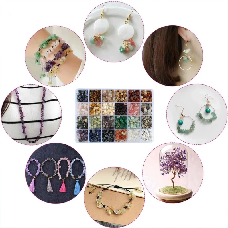 

Irregular Chips Stones Crushed Gemstone Beads DIY Crafts Earring Bracelet Accessories Combination Healing Power