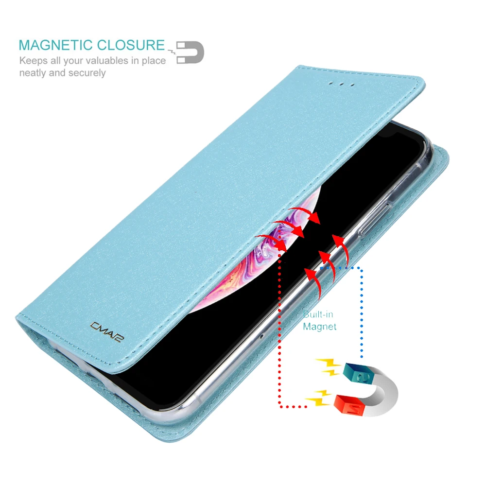 Флип кошелек чехол для iPhone 12 Mini 11 Pro 7 8 Plus X XS XR Max SE 2020 роскошный кожаный с магнитной