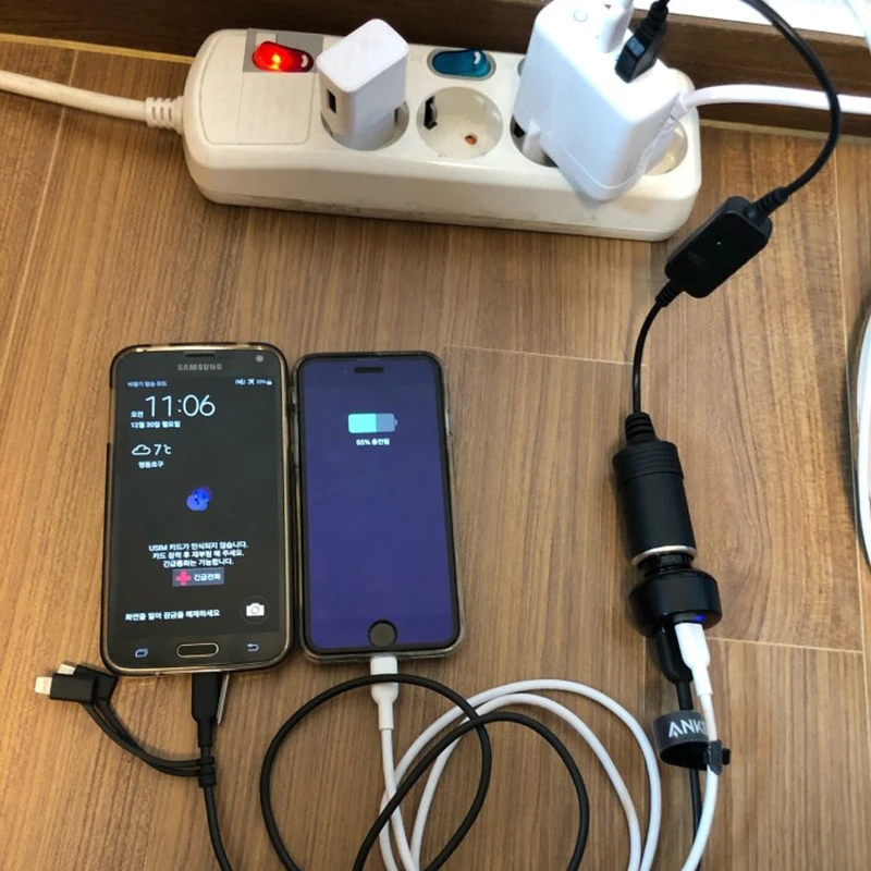 Переходник USB C PD Type Male на 12 В розетка для автомобильного прикуривателя Female