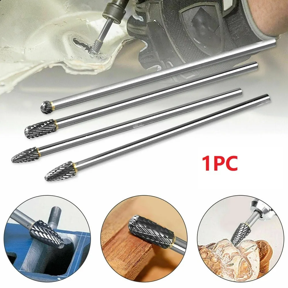 

1PCS Carbide Rotary Burr 1/4 Inch 6mm Shank 150mm Ong Carbide Cutter CNC Engraving Bit Rotary Cutter Files Woodworking Burr Bits