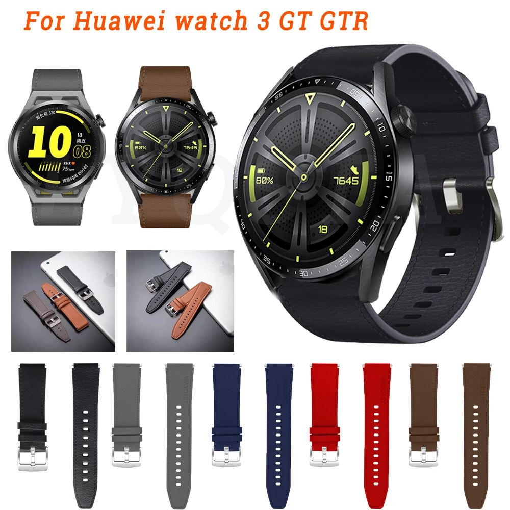

Новый кожаный ремешок Easyfit для HUAWEI GT Runner/GT 3 46 мм GT3/GT2 Pro, спортивный браслет для смарт-часов Huawei Watch 3, ремешок для часов