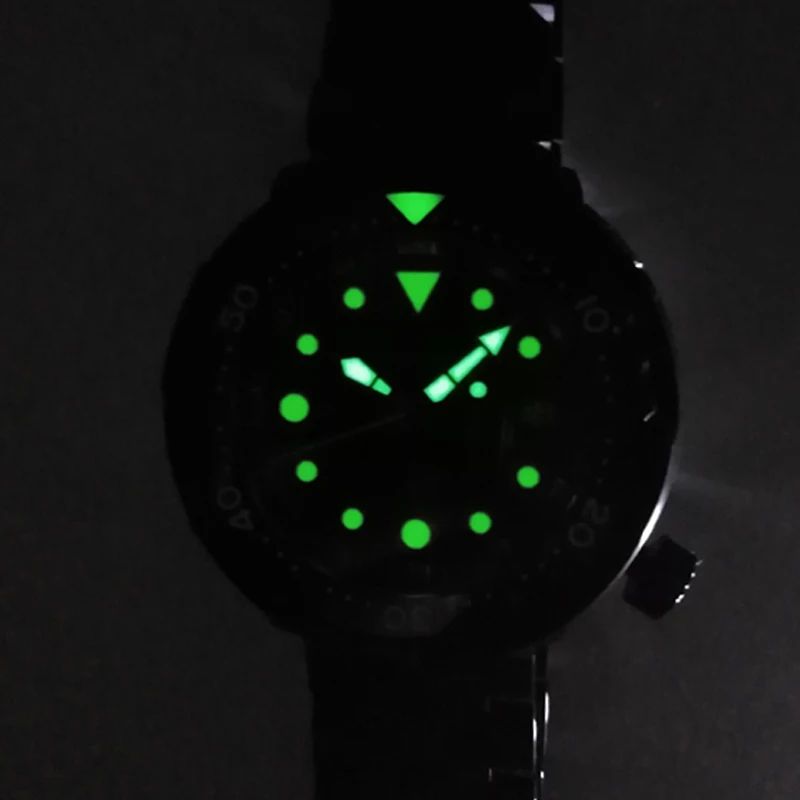 

HEIMDALLR Men Diver 200M Sapphire C3 Luminous NH35A Movement Mechanical Watches Black PVD Coated Case Automatic Watch