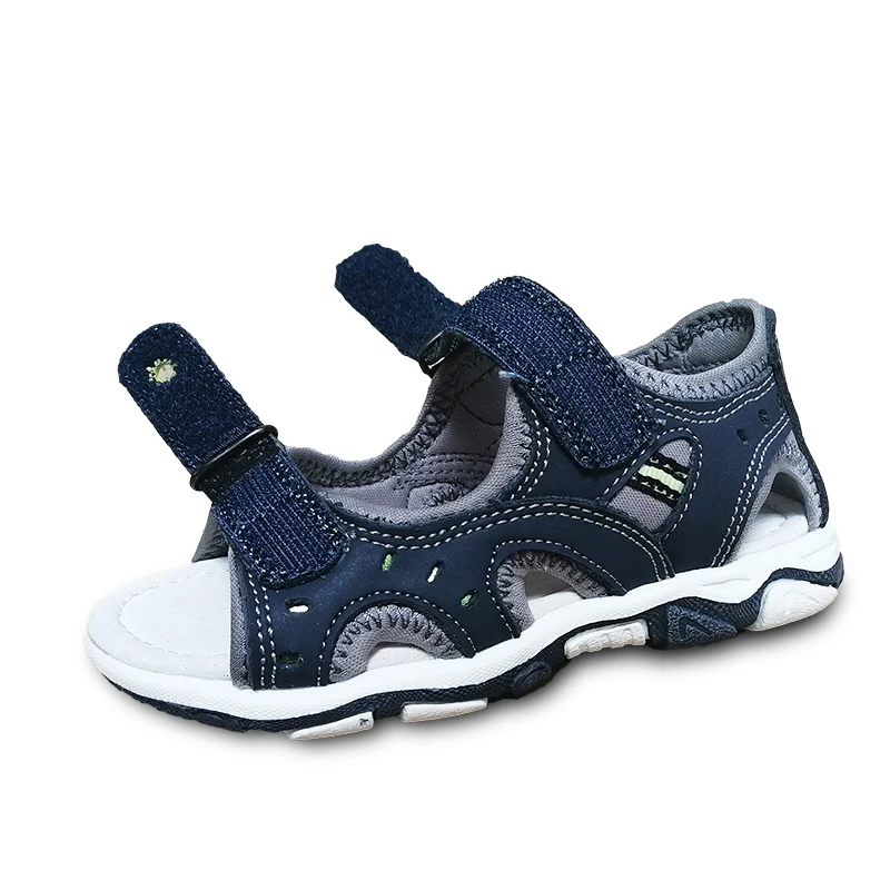 Новинка 1 пара детских пляжных сандалий из натуральной кожи для мальчиков