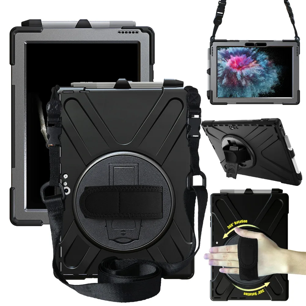 Чехол для Microsoft Surface Pro 6 / 5 2017 4 с держателем ручки ремешок поворотом на 360 градусов