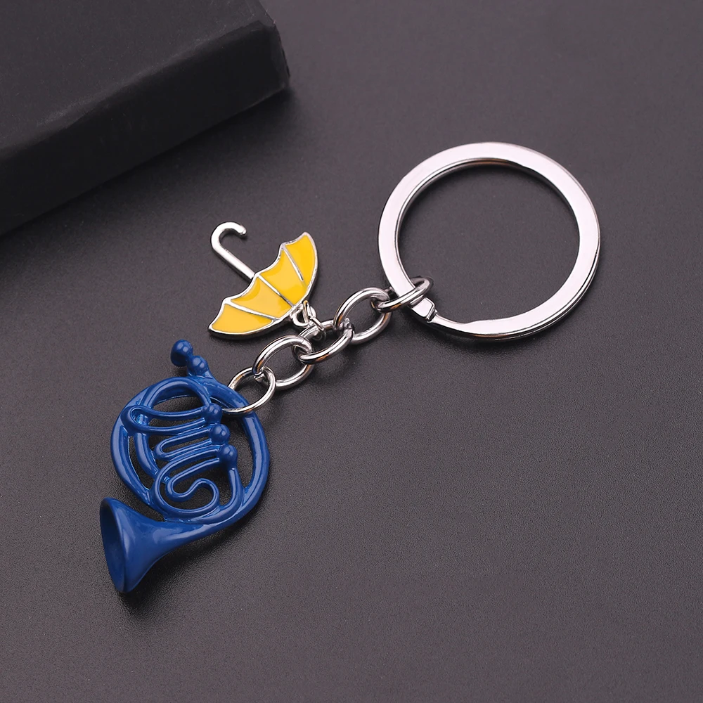 1pc a lot HIMYM How I Met Your Mother Yellow Umbrella mother Blue French Horn keychain