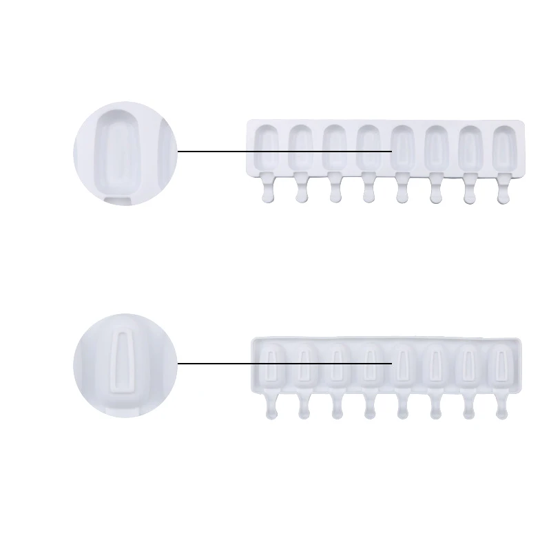 

8 Cell Ice Cream Cake DIY Mold Juice Popsicles Maker Silicone Mould Kitchen Supplies FP8