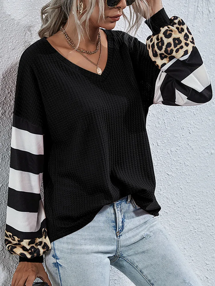 

Long Sleeve T Shirt Women Autumn Clothes Casual Tops Striped T Shirt Spring Fashion Female Tops Lady T-shirts