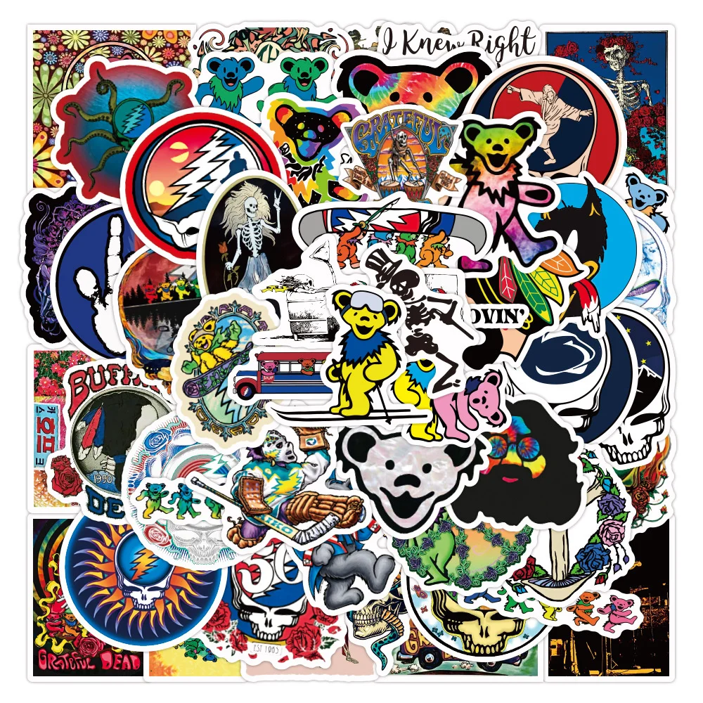 

10/30/50PCS New Hip Hop Rock Band Graffiti Sticker Waterproof Luggage Laptop Scooter Water Cup Sticker Wholesale
