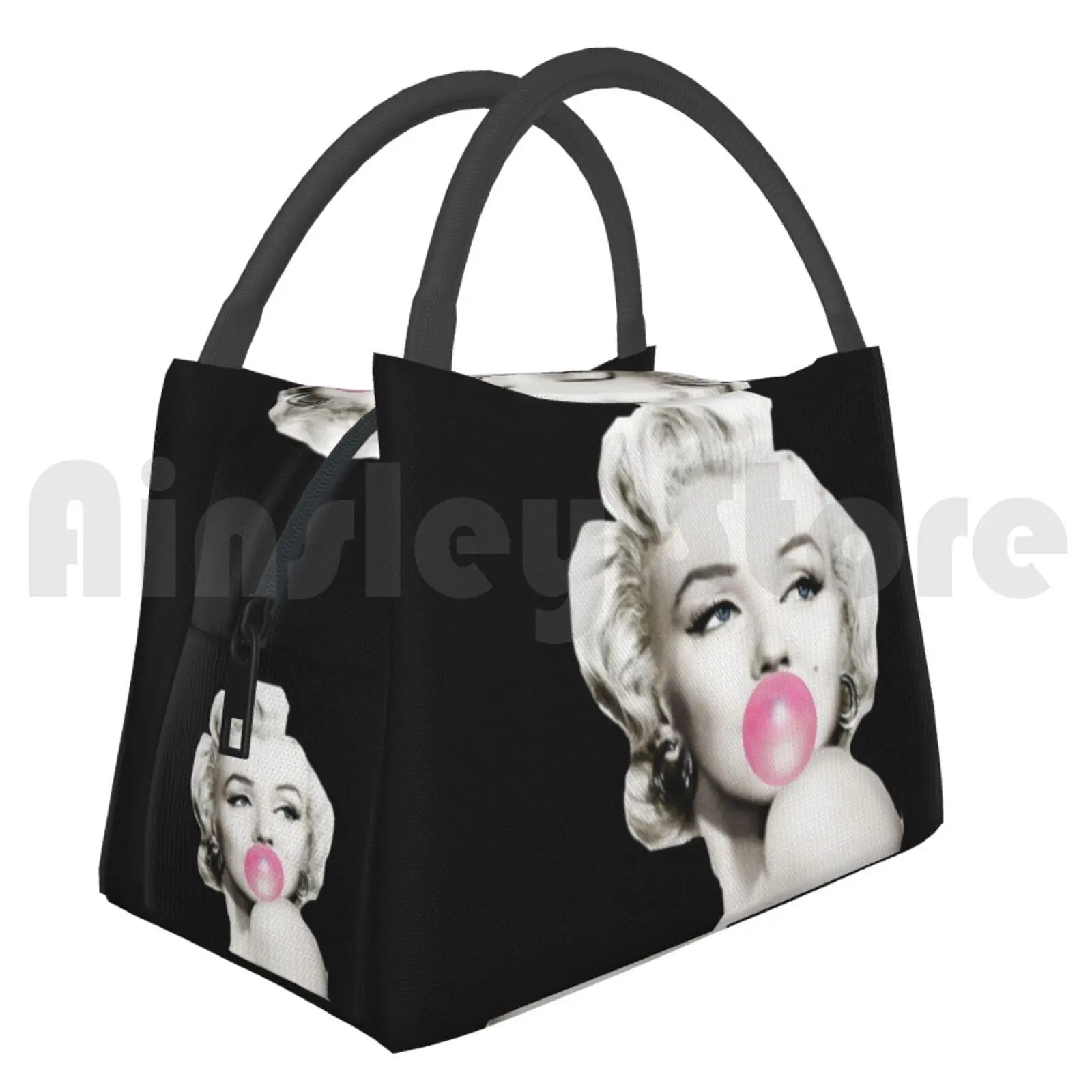 Cooler Lunch Bag Picnic Bag Marylin Monroe Bubblegum 10 Marylin Monroe Icon Bubble Gum Celebrity Famous Vintage Pop