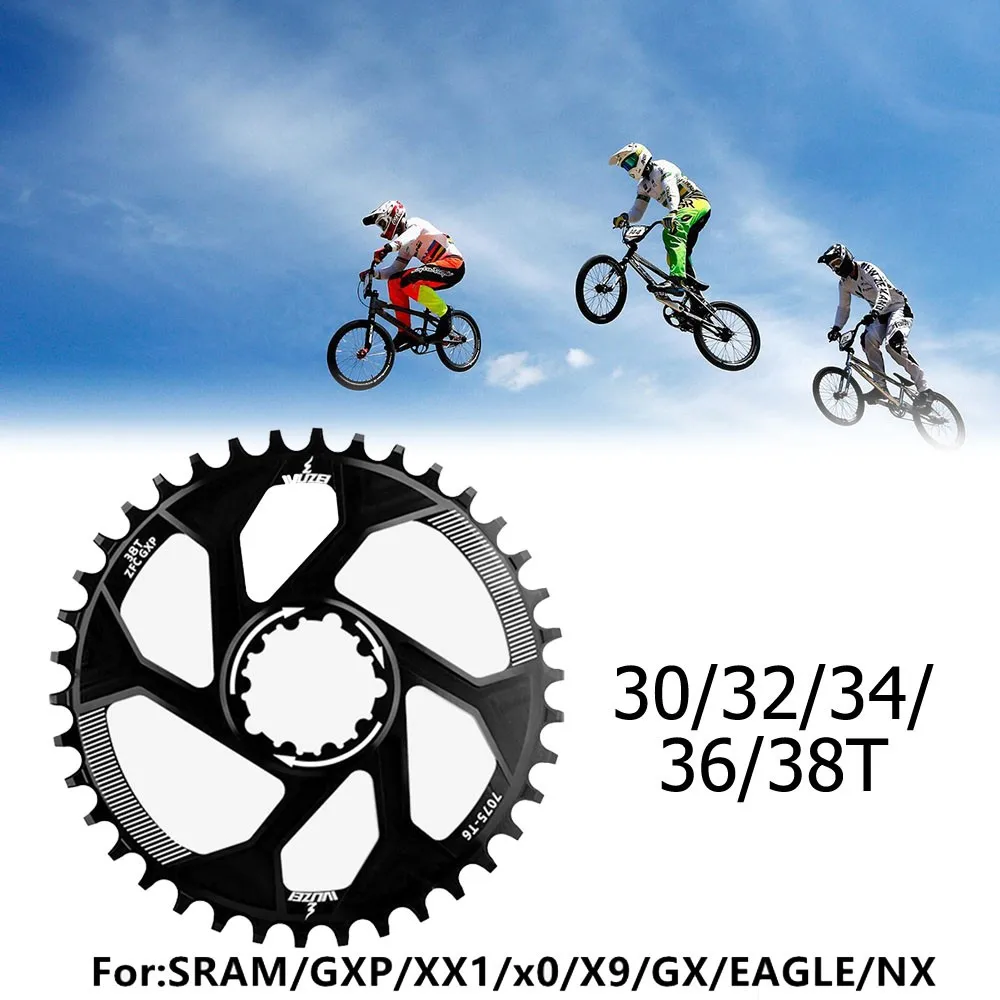 

Aluminum 30/32/34/36/38T 9 10 11 Speed Mountain Bike Chainring Bike Narrow Wide Chainwheel Direct Mount Cycling Accessories