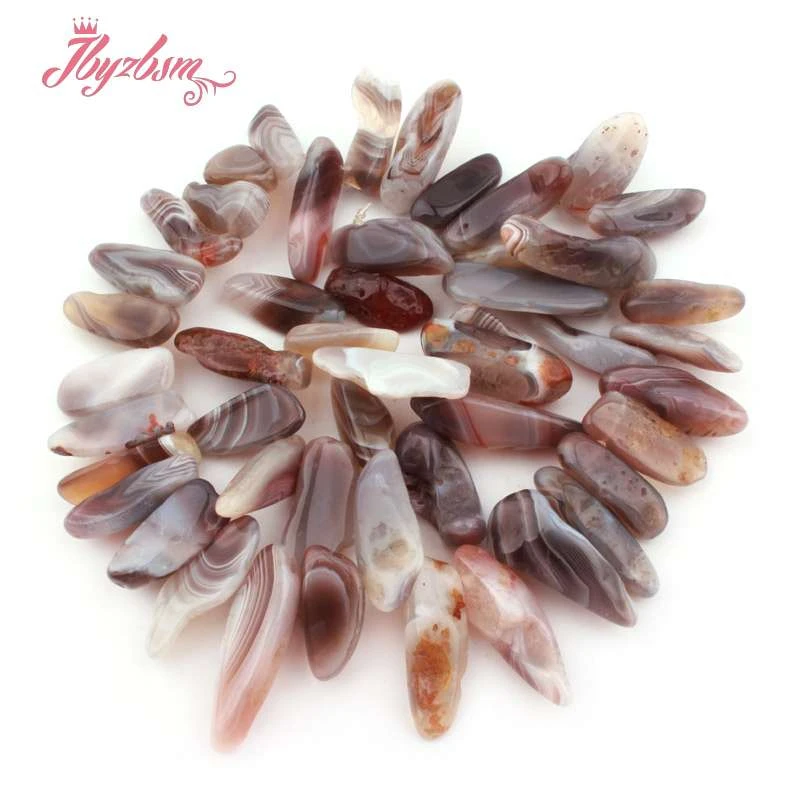 5x10-7x33mm Charoite опал, кварц, Агатовая палочка рыхлый натуральный камень бусины для DIY для изготовления украшений ожерелья Браслет серьги 15" - Цвет: Botswana Agate