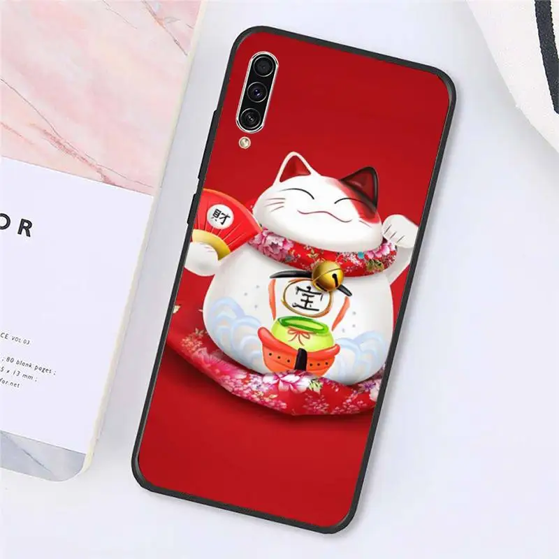 

Beckoning cat japanese style Phone Case For Samsung galaxy A S note 10 7 8 9 20 30 31 40 50 51 70 71 21 s ultra plus