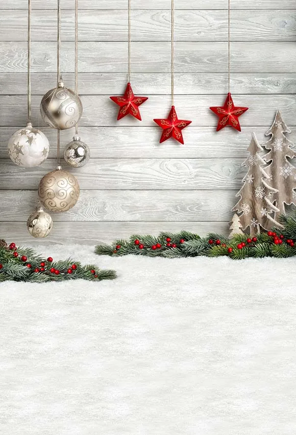 Фон для фотосъемки Mehofond зима Рождество снег деревянная доска Детский портрет