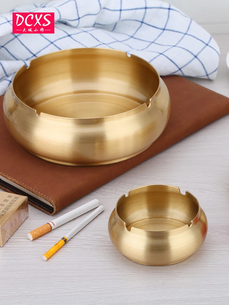 

Household Merchandises Smoking Accessories European Classical Copper Brass Office Ashtray