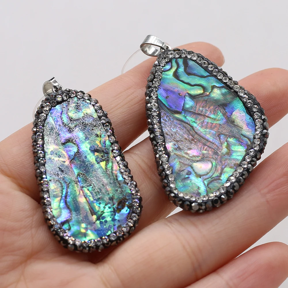 

Wholesale8PCS Natural Sem Stone Irregular Abalone Pendant Making DIY Exquisite Necklace Bracelet Charms Jewelry Accessories Gift