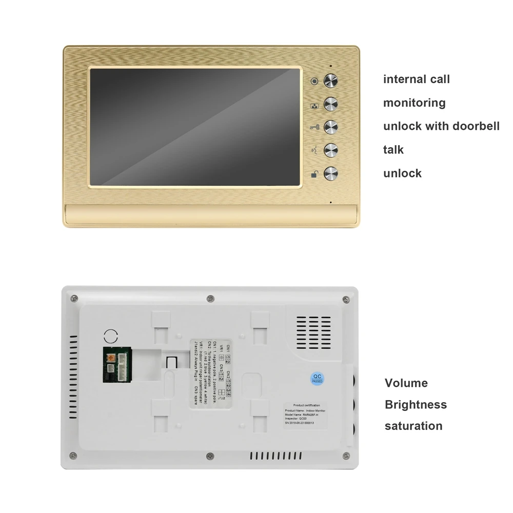 anchencoky7 inch video door phone intercom video doorbell camera support electronic locks unlock for household safety system free global shipping