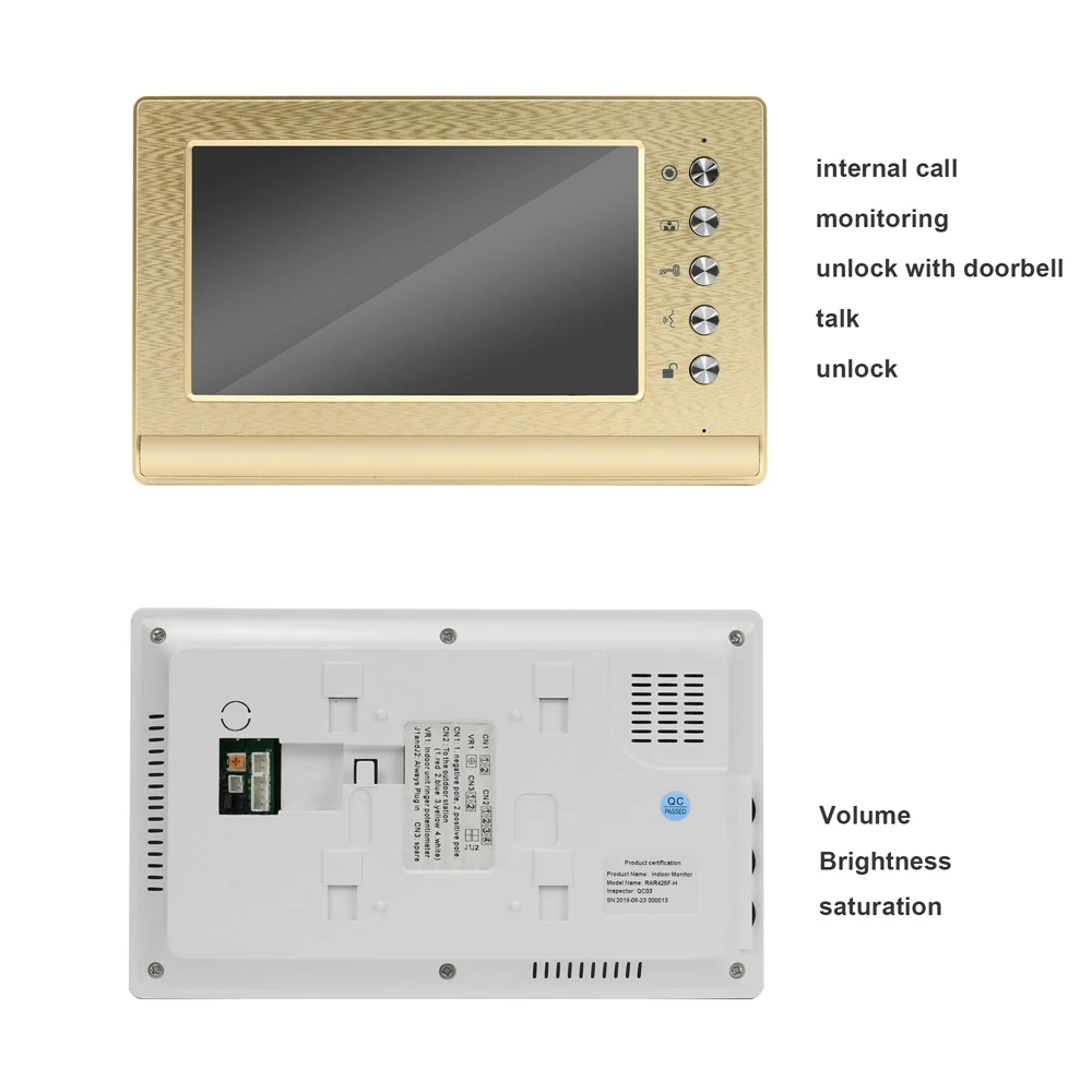 Anchencoky7 дюймов видео домофон дверной звонок камера Поддержка электронных замков