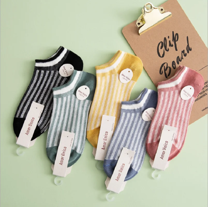 Женские носки доставка корейский стиль светильник цветные в полоску женские