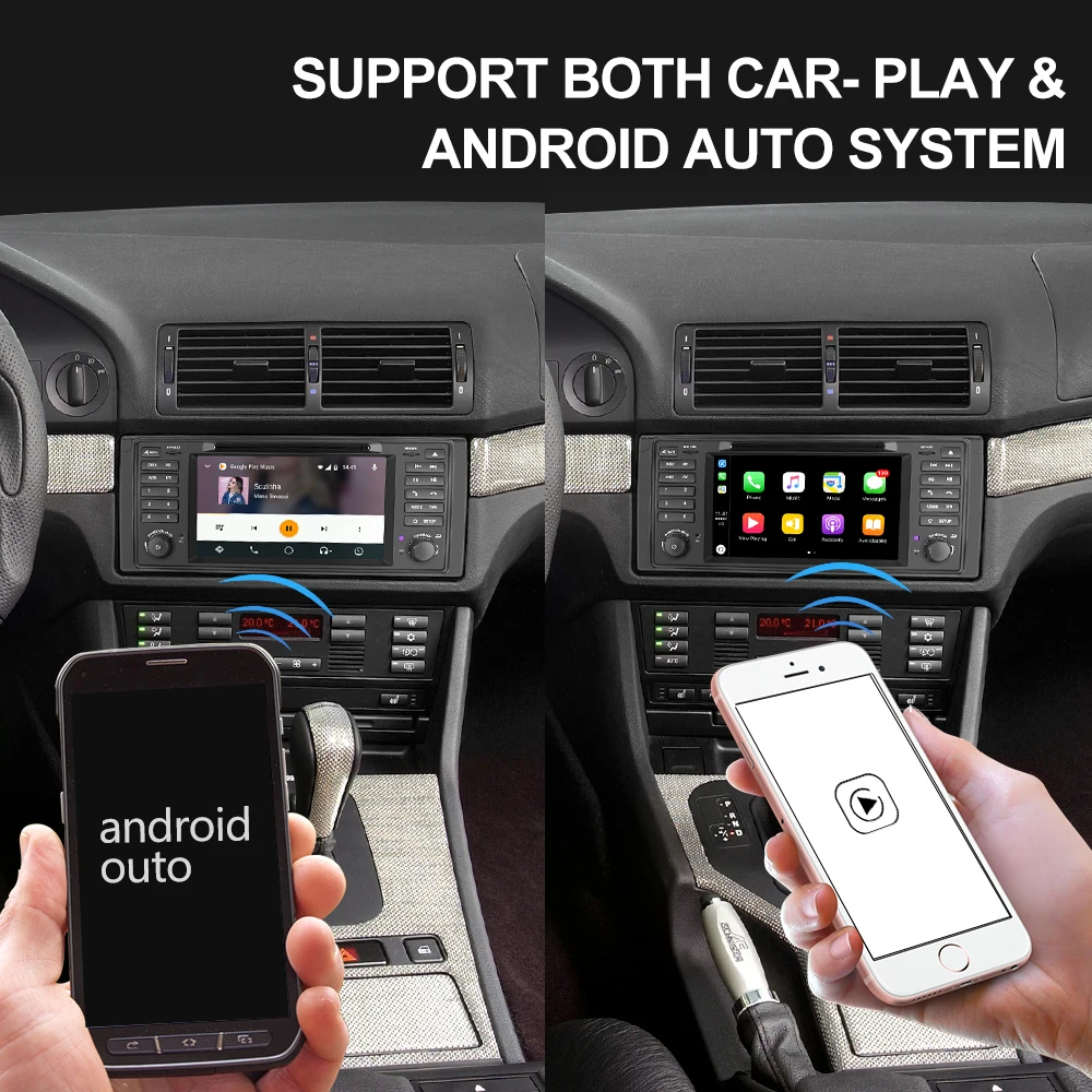 Isudar 1 Din Авто Радио Android 9 для BMW 5 серии/E39 автомобильный мультимедийный навигатор