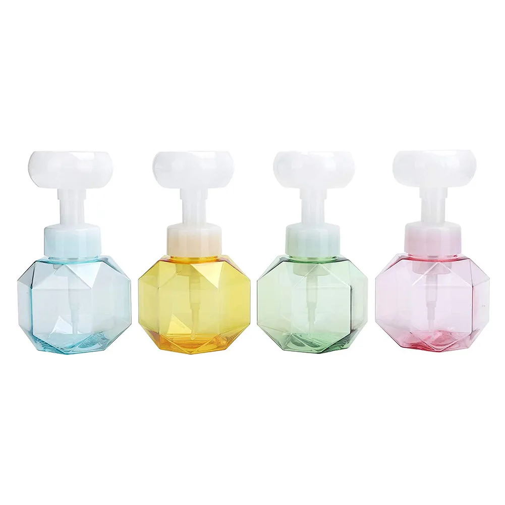 

Press The PETG Flower Foam Bottle 300ml Flower-shaped Cleansing Mousse Foaming Bottle Hand Soap Cosmetic Sub-bottle