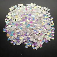 mocha white mix shapes nail rhinestones 1440pcs flat glass colorful shaped stones gem for diy nails art decoration